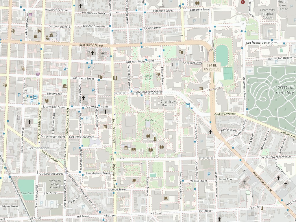 Map of Ann Arbor